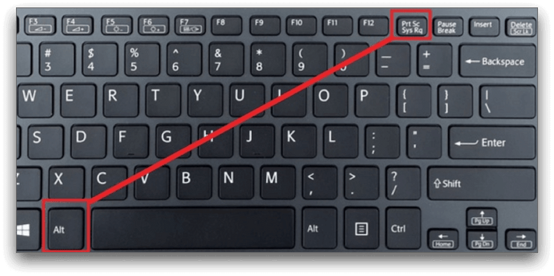 Print screen deals key on laptop